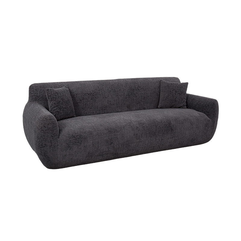 Sofa od pune pjene za 3–4 sjedala od tamno sive jacquard šenil tkanine