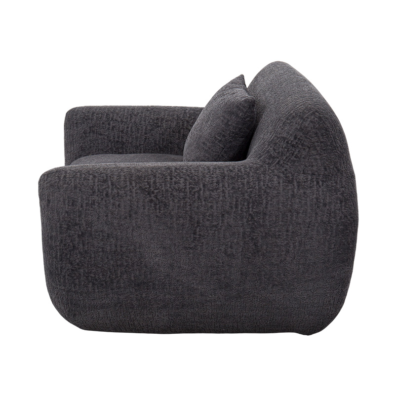 Sofa za jednu osobu u stilu zagrljaja od pune pjene s debelom šenilskom tkaninom i suptilnim jacquard uzorkom