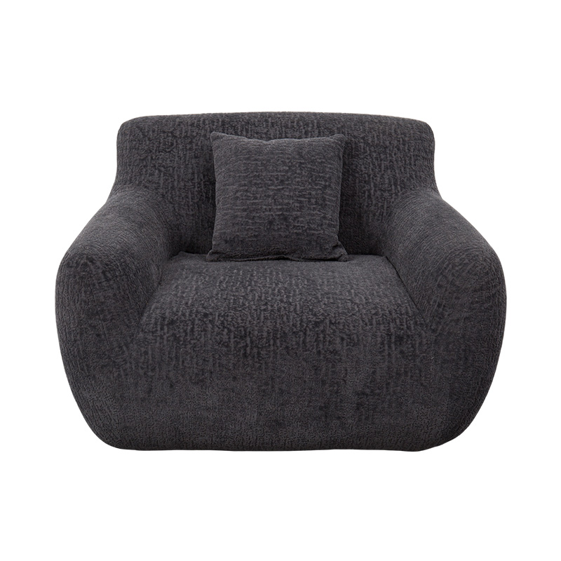 Sofa za jednu osobu u stilu zagrljaja od pune pjene s debelom šenilskom tkaninom i suptilnim jacquard uzorkom Sofa za jednu osobu u stilu zagrljaja od pune pjene s debelom šenilskom tkaninom i suptilnim jacquard uzorkom