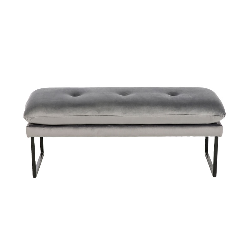 Klupa od flanel sive tkanine