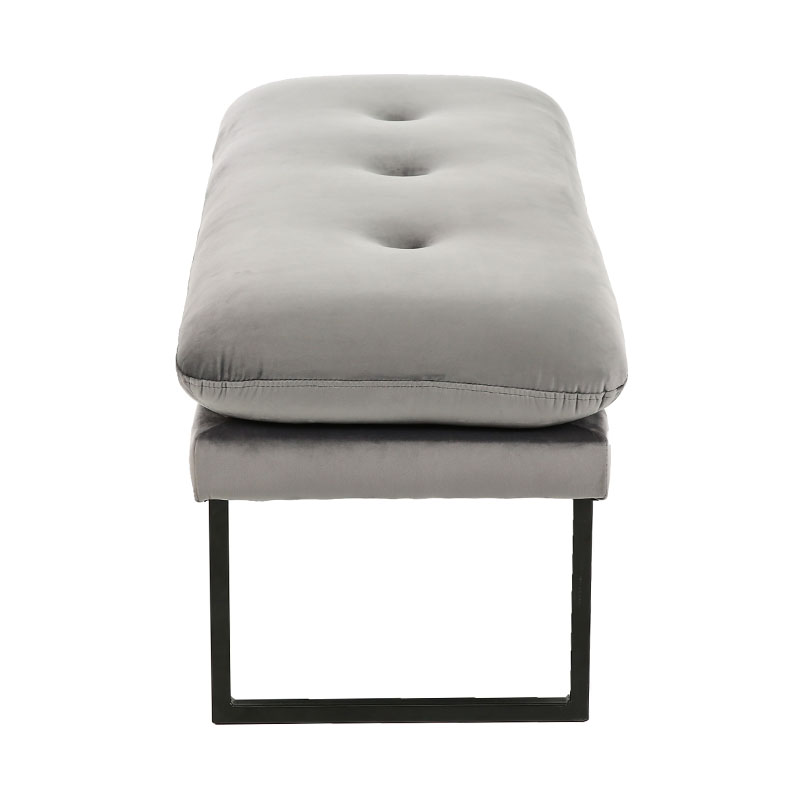 Klupa od flanel sive tkanine